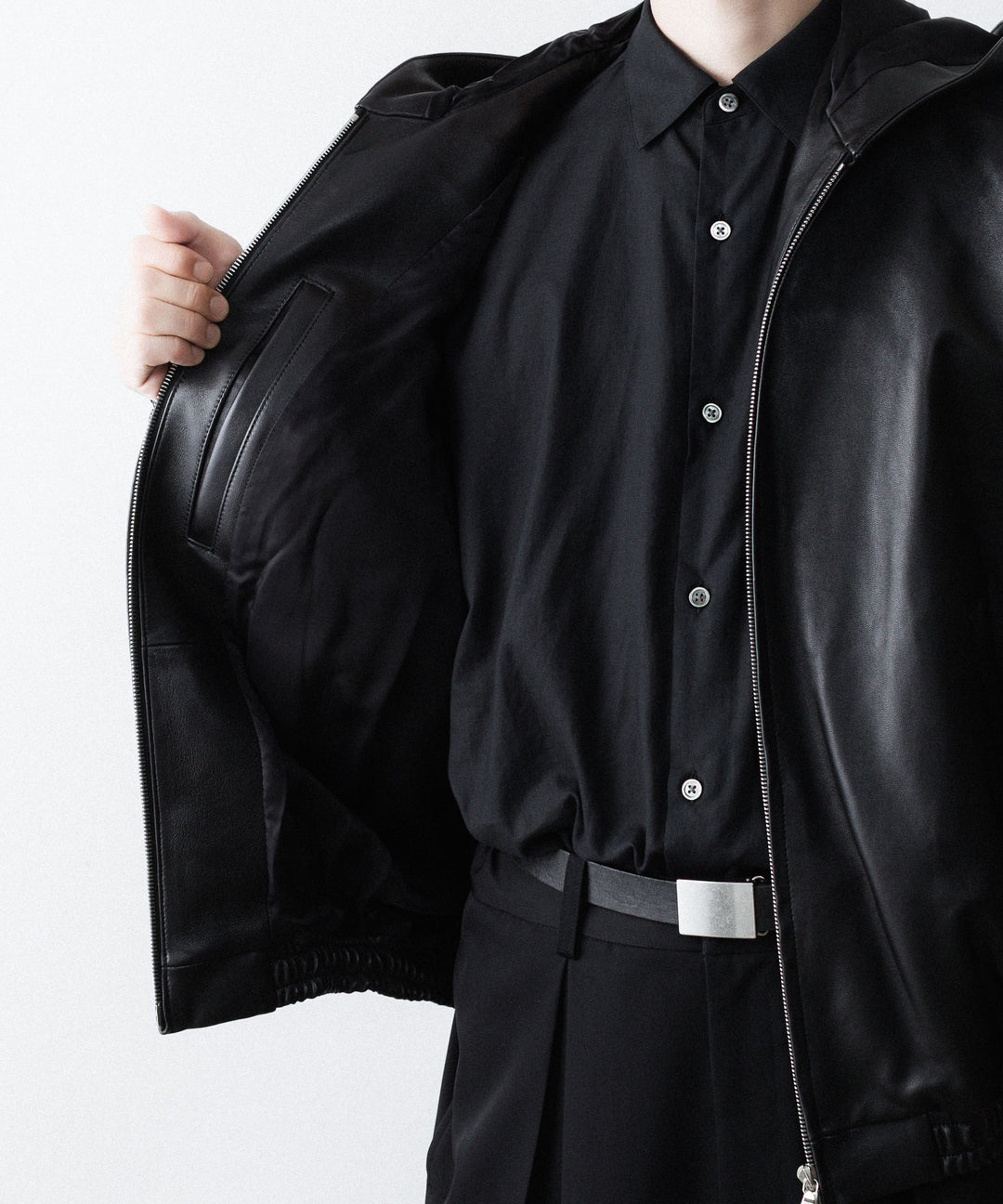 ssstein(シュタイン)のLAMB LEATER HOOD JACKET - BLACKの公式通販サイトsession福岡セレクトショップ