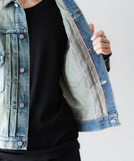 画像をギャラリービューアに読み込む, INTÉRIM インテリム HYPER BIG SHABBY VINTAGE &quot;2ND&quot; SHUTTLE DENIM SIDE PANEL JACKETのS.NAVY 公式通販サイトsession福岡セレクトショップ
