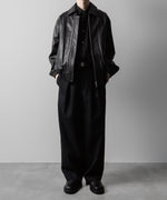 画像をギャラリービューアに読み込む, ssstein(シュタイン)の24AWコレクション EASY WIDE TROUSERS (2/72 WOOL GABARDINE) - BLACK 公式通販サイトsession福岡セレクトショップ
