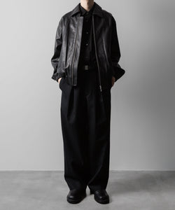 ssstein(シュタイン)の24AWコレクション EASY WIDE TROUSERS (2/72 WOOL GABARDINE) - BLACK 公式通販サイトsession福岡セレクトショップ