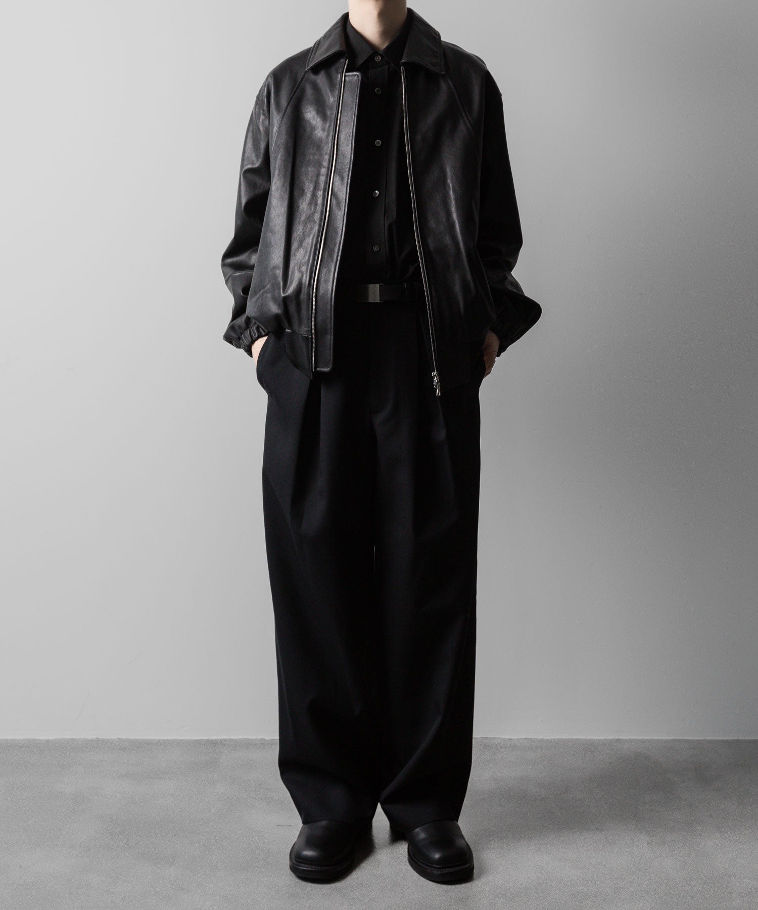 ssstein(シュタイン)の24AWコレクション LEATHER ZIP SHORT JACKET - BLACK 公式通販サイトsession福岡セレクトショップ