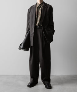 ssstein(シュタイン)の24AWコレクション EASY WIDE TROUSERS (2/72 WOOL GABARDINE) - GREY KHAKI 公式通販サイトsession福岡セレクトショップ