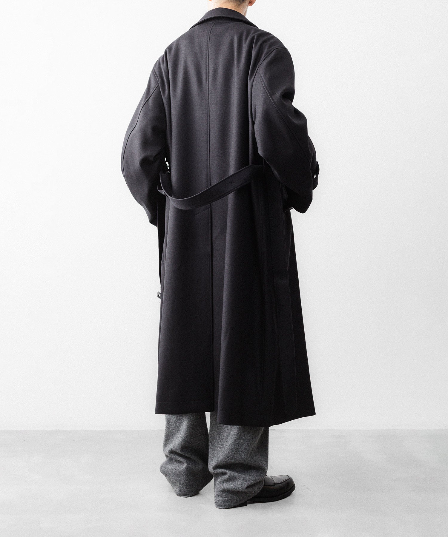 ssstein / シュタイン】WOOL MELTON OVERSIZED DOUBLE BREASTED COAT