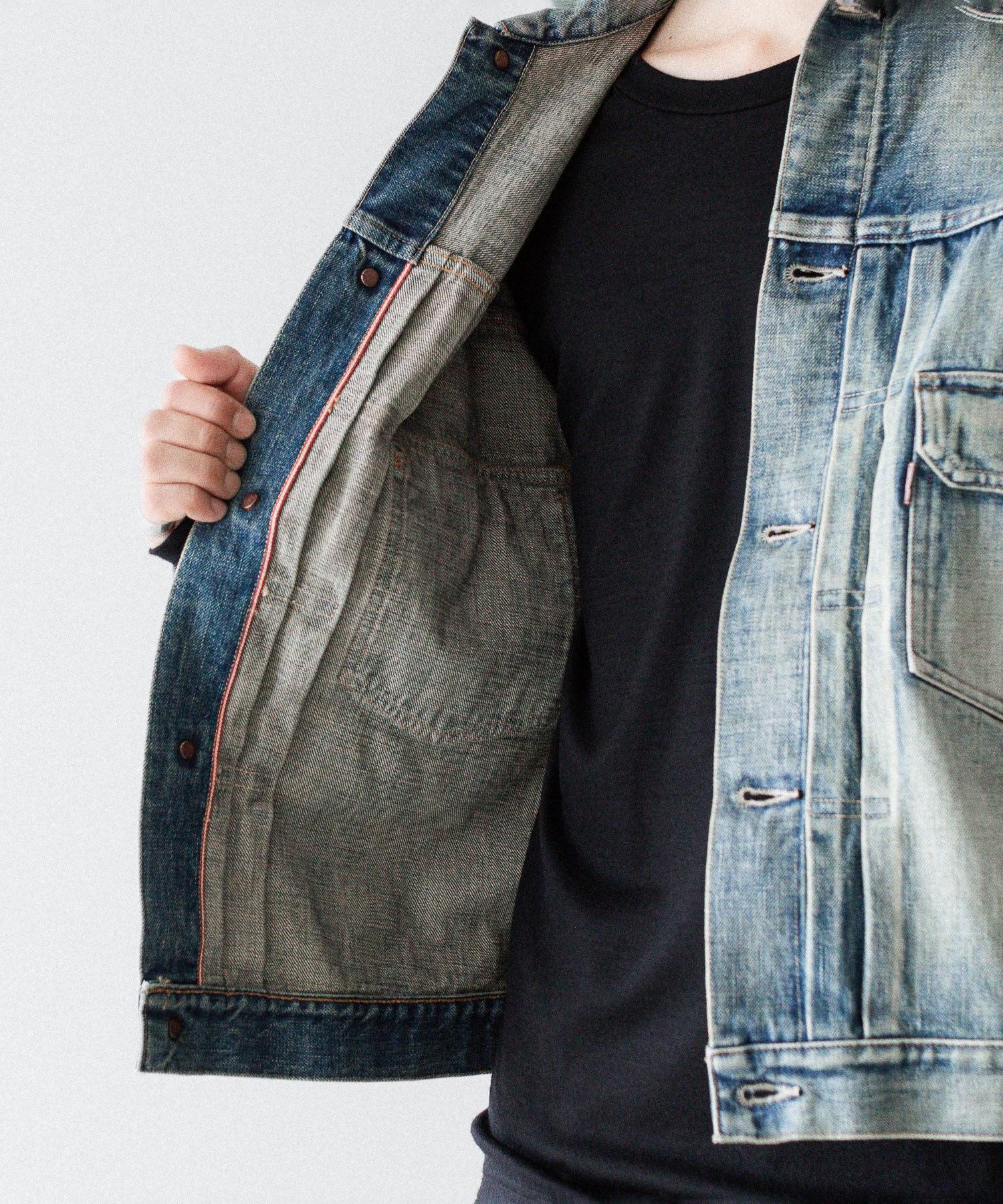 INTÉRIM インテリム HYPER BIG SHABBY VINTAGE "2ND" SHUTTLE DENIM SIDE PANEL JACKETのS.NAVY 公式通販サイトsession福岡セレクトショップ