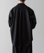 画像をギャラリービューアに読み込む, ssstein(シュタイン)の24AWコレクション OVERSIZED SKIPPER SHIRT (WOOL) - BLACK 公式通販サイトsession福岡セレクトショップ
