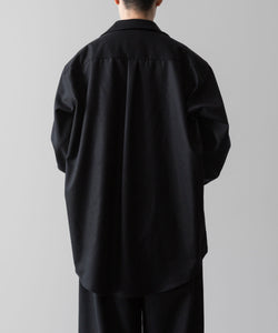 ssstein(シュタイン)の24AWコレクション OVERSIZED SKIPPER SHIRT (WOOL) - BLACK 公式通販サイトsession福岡セレクトショップ