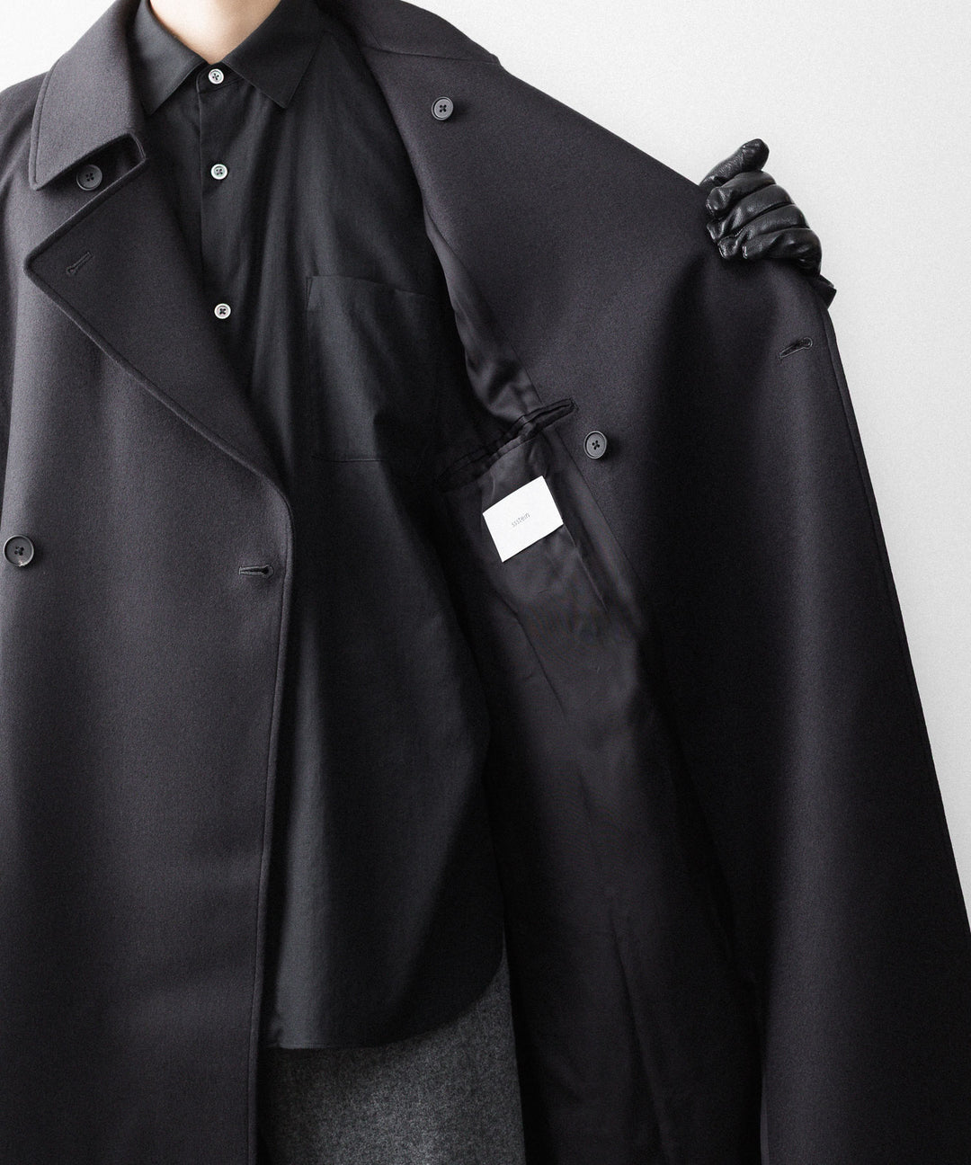 ssstein(シュタイン)のWOOL MELTON OVERSIZED DOUBLE BREASTED COAT - DARK CHARCOALの公式通販サイトsession福岡セレクトショップ