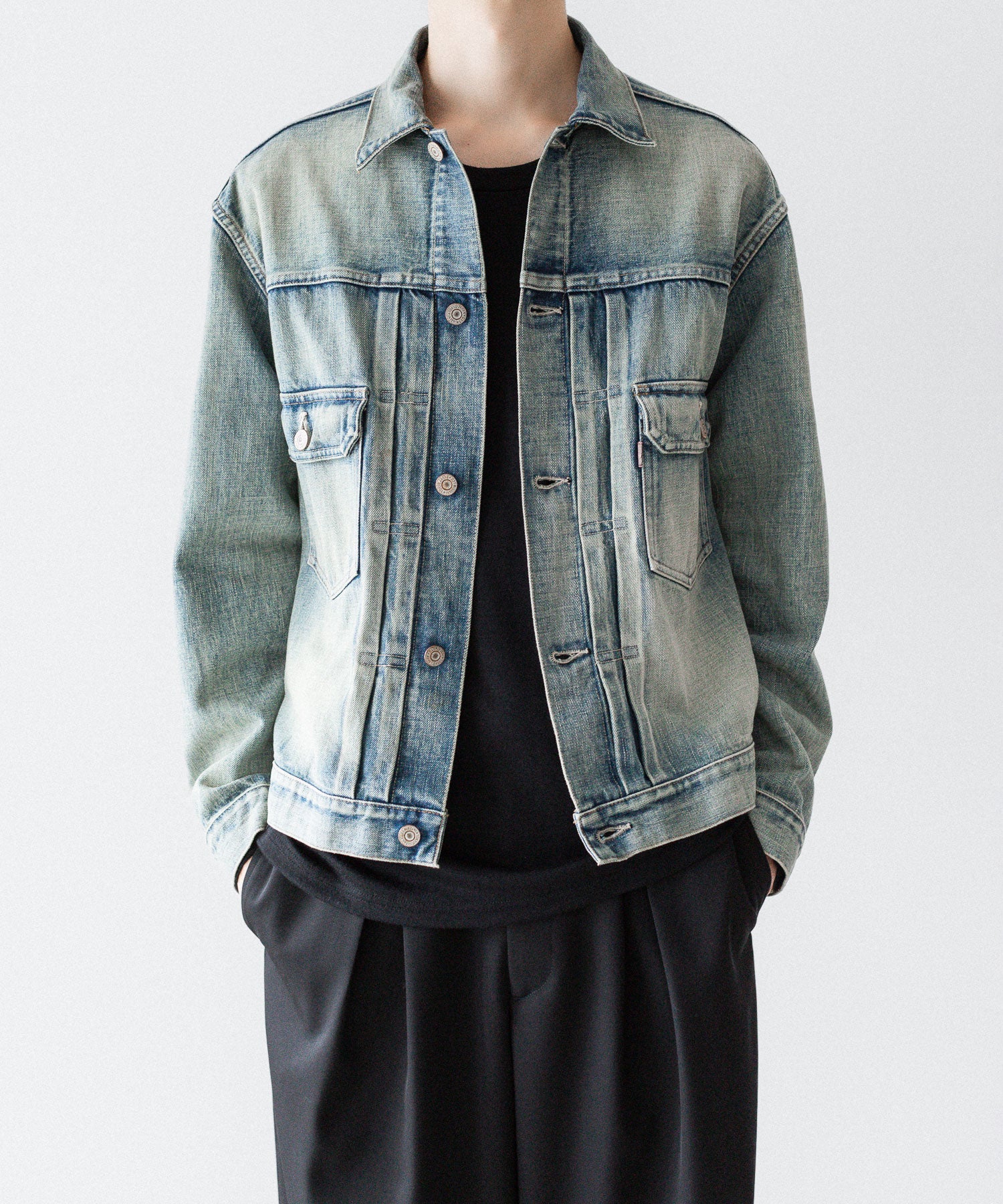 INTÉRIM インテリム HYPER BIG SHABBY VINTAGE "2ND" SHUTTLE DENIM SIDE PANEL JACKETのS.NAVY 公式通販サイトsession福岡セレクトショップ
