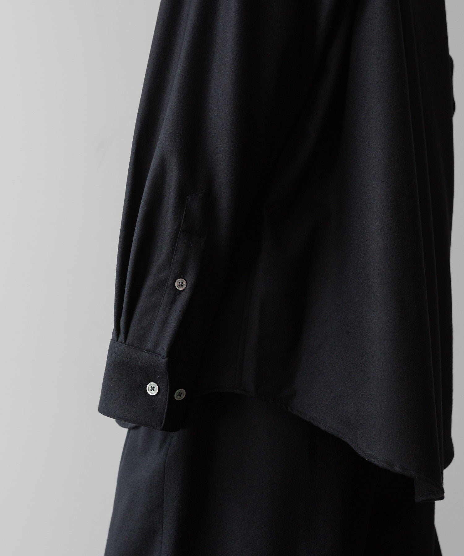 ssstein(シュタイン)の24AWコレクション OVERSIZED SKIPPER SHIRT (WOOL) - BLACK 公式通販サイトsession福岡セレクトショップ