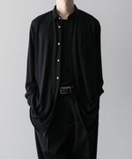 画像をギャラリービューアに読み込む, INTÉRIM(インテリム)のEXTRA FINE MERINO WOOL JERSEY L/S REGULAR SHIRT - BLACKの公式通販サイトsession福岡セレクトショップ
