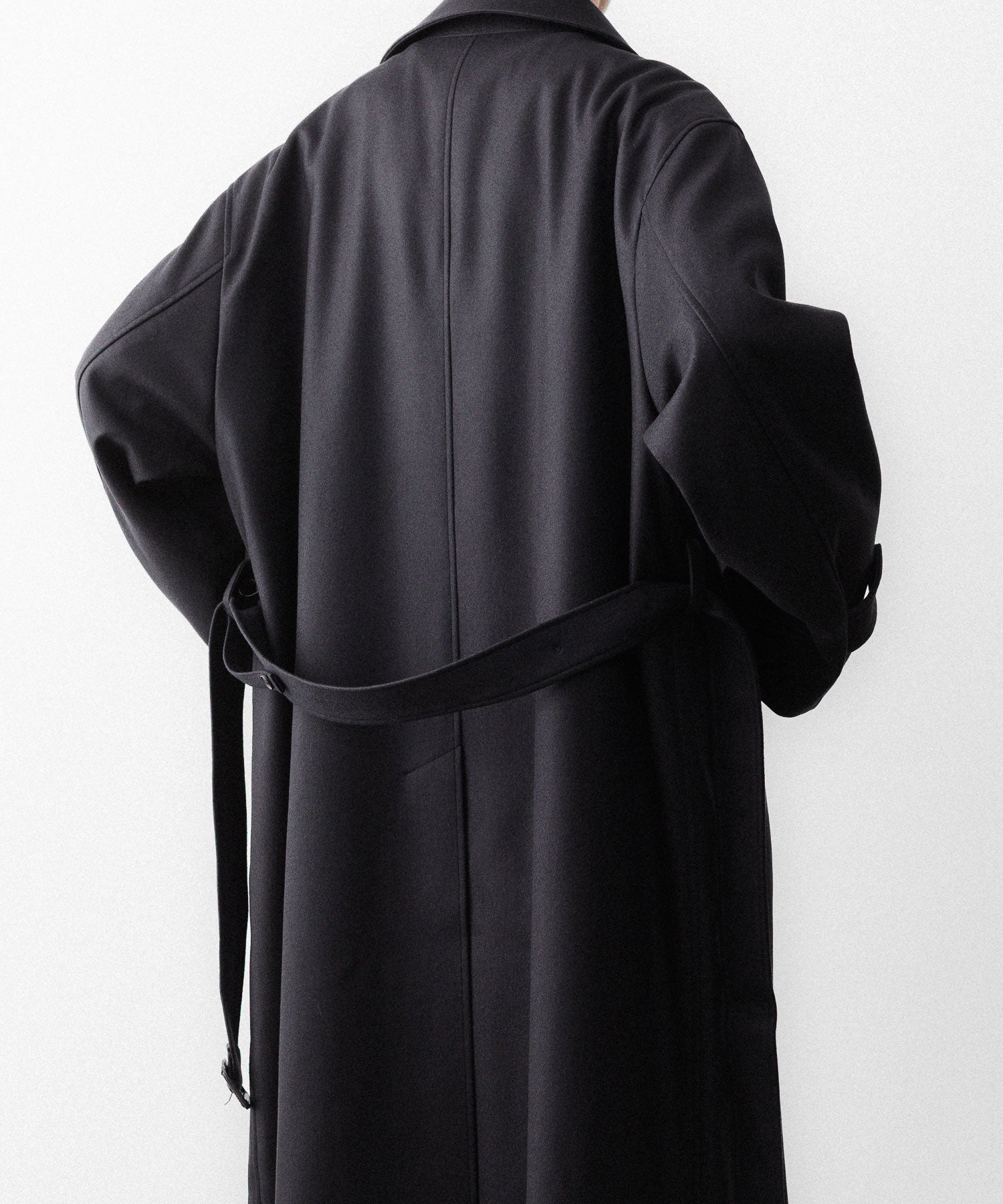 ssstein / シュタイン】WOOL MELTON OVERSIZED DOUBLE BREASTED COAT