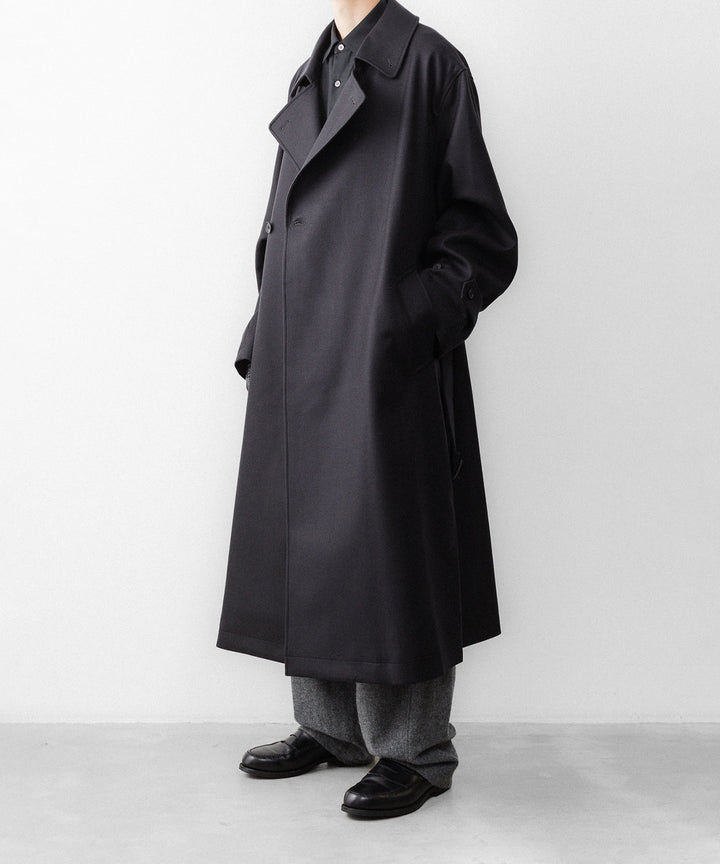 ssstein(シュタイン)のWOOL MELTON OVERSIZED DOUBLE BREASTED COAT - DARK CHARCOALの公式通販サイトsession福岡セレクトショップ