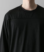 画像をギャラリービューアに読み込む, INTÉRIM(インテリム)のHYPER BIG EXTRA FINE MERINO WOOL JERSEY FOOTBALL L/S TEE - BLACKの公式通販サイトsession福岡セレクトショップ
