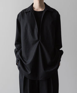 ssstein(シュタイン)の24AWコレクション OVERSIZED SKIPPER SHIRT (WOOL) - BLACK 公式通販サイトsession福岡セレクトショップ