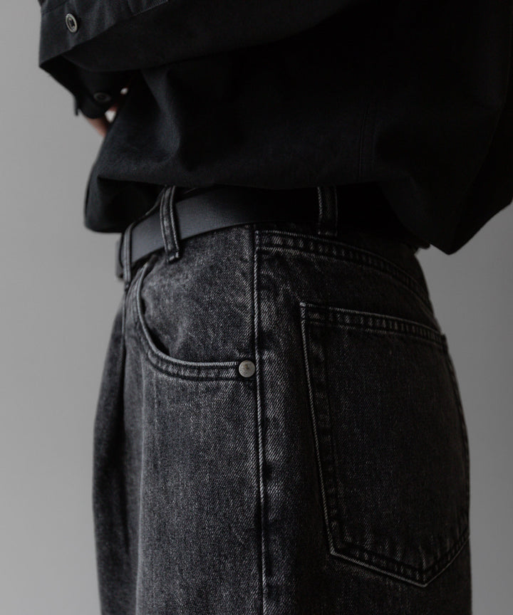 stein(シュタイン)の24SSコレクションCHEMICAL BLEACHED DENIM JEANSのBLACK