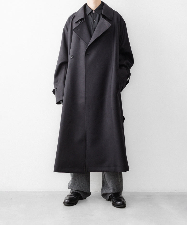 ssstein(シュタイン)のWOOL MELTON OVERSIZED DOUBLE BREASTED COAT - DARK CHARCOALの公式通販サイトsession福岡セレクトショップ