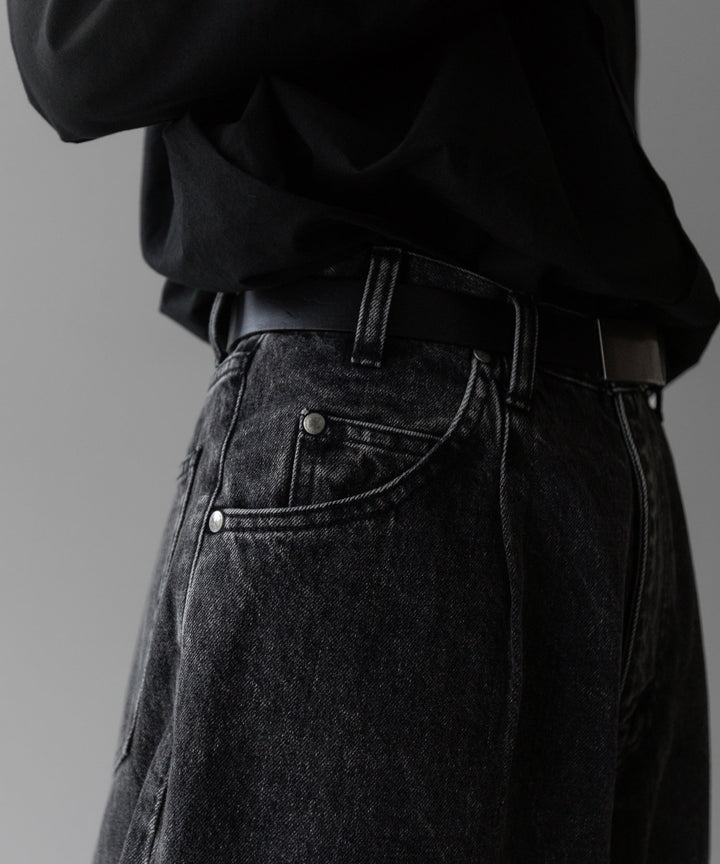 stein(シュタイン)の24SSコレクションCHEMICAL BLEACHED DENIM JEANSのBLACK