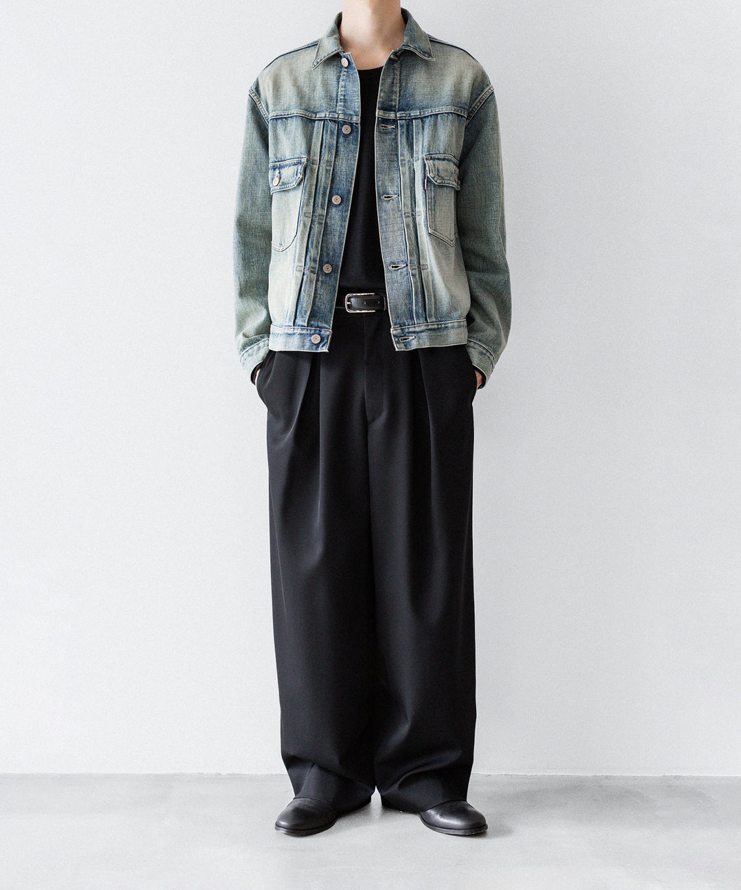 INTÉRIM インテリム HYPER BIG SHABBY VINTAGE "2ND" SHUTTLE DENIM SIDE PANEL JACKETのS.NAVY 公式通販サイトsession福岡セレクトショップ
