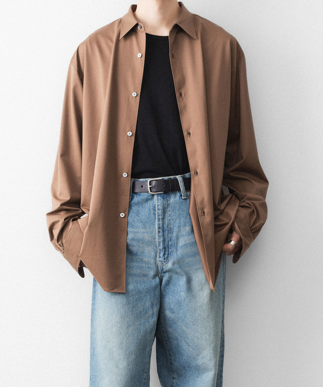 KANEMASA PHIL. カネマサフィルの46G MODEST SHIRTのLIGHT BROWN 公式通販サイトsession福岡セレクトショップ