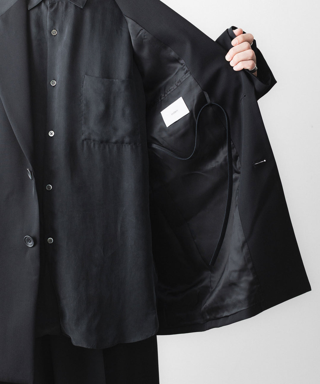 ssstein(シュタイン)のOVERSIZED SINGLE BREASTED LONG JACKET - BLACKの公式通販サイトsession福岡セレクトショップ