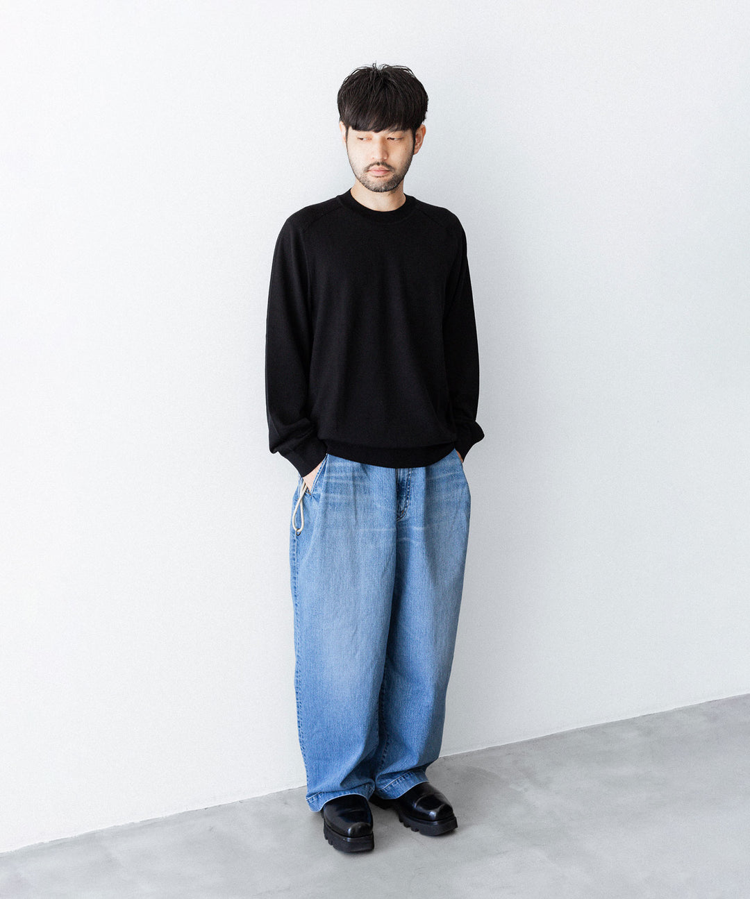 UMEDA ウメダニットの12GG CREW NECK PULLOVER - BLACKの公式通販サイトsession福岡セレクトショップ