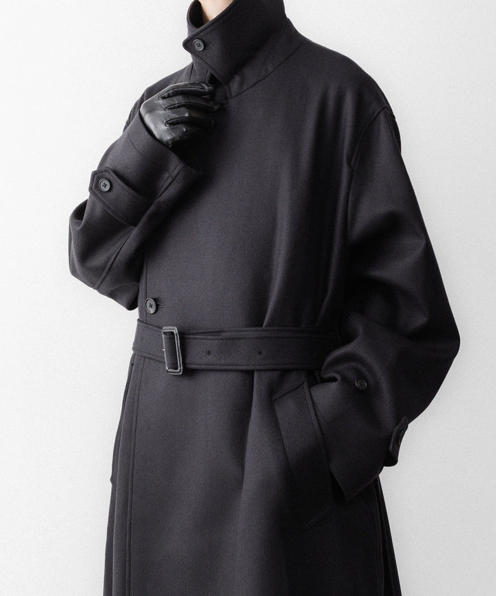 ssstein(シュタイン)のWOOL MELTON OVERSIZED DOUBLE BREASTED COAT - DARK CHARCOALの公式通販サイトsession福岡セレクトショップ