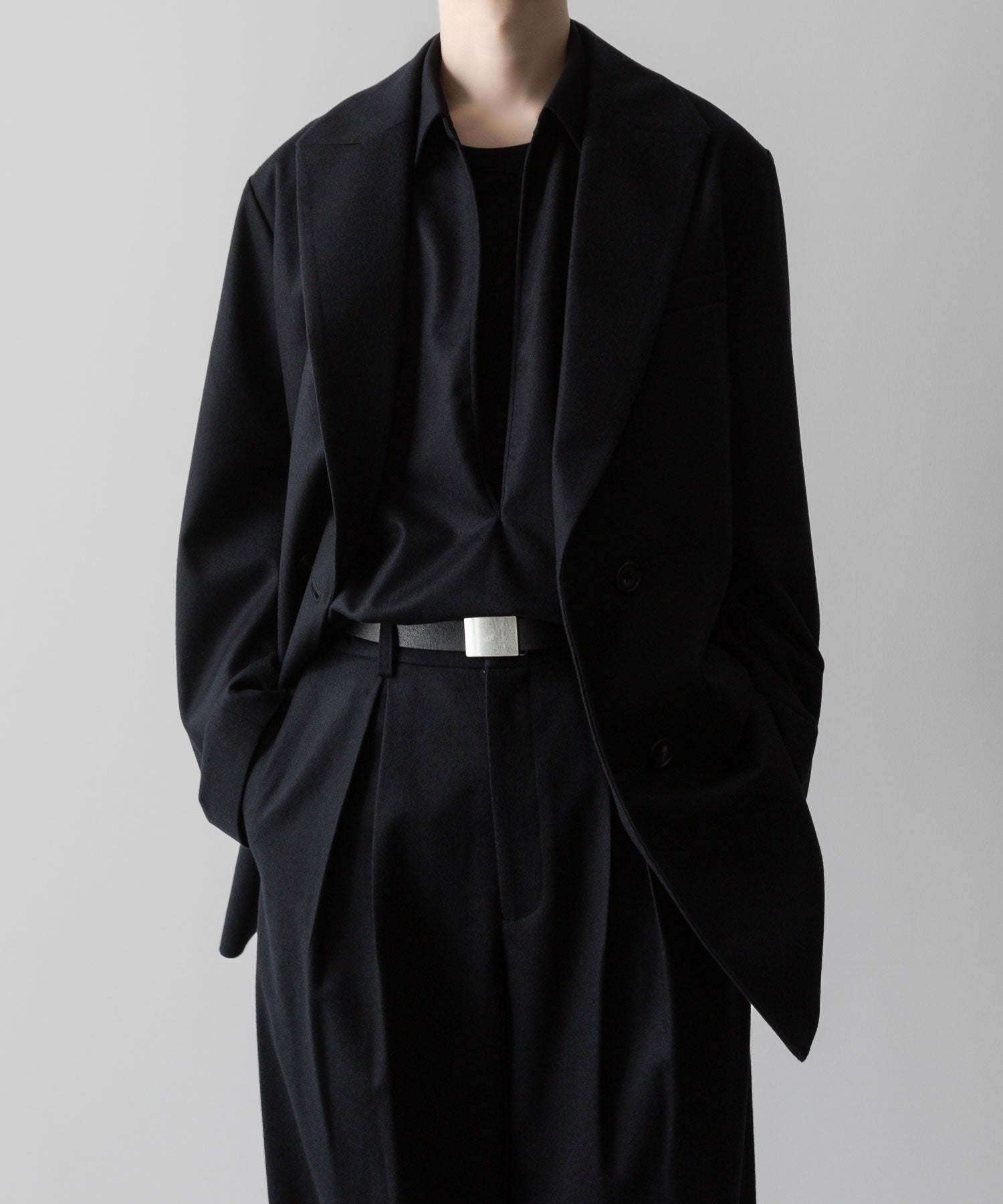 ssstein(シュタイン)の24AWコレクション OVERSIZED SKIPPER SHIRT (WOOL) - BLACK 公式通販サイトsession福岡セレクトショップ