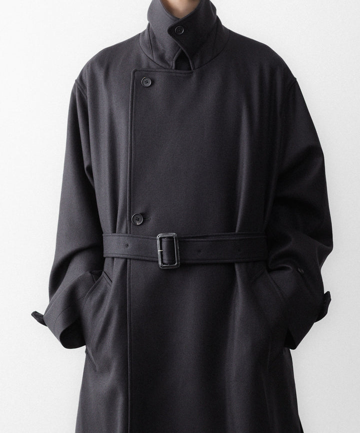 ssstein(シュタイン)のWOOL MELTON OVERSIZED DOUBLE BREASTED COAT - DARK CHARCOALの公式通販サイトsession福岡セレクトショップ