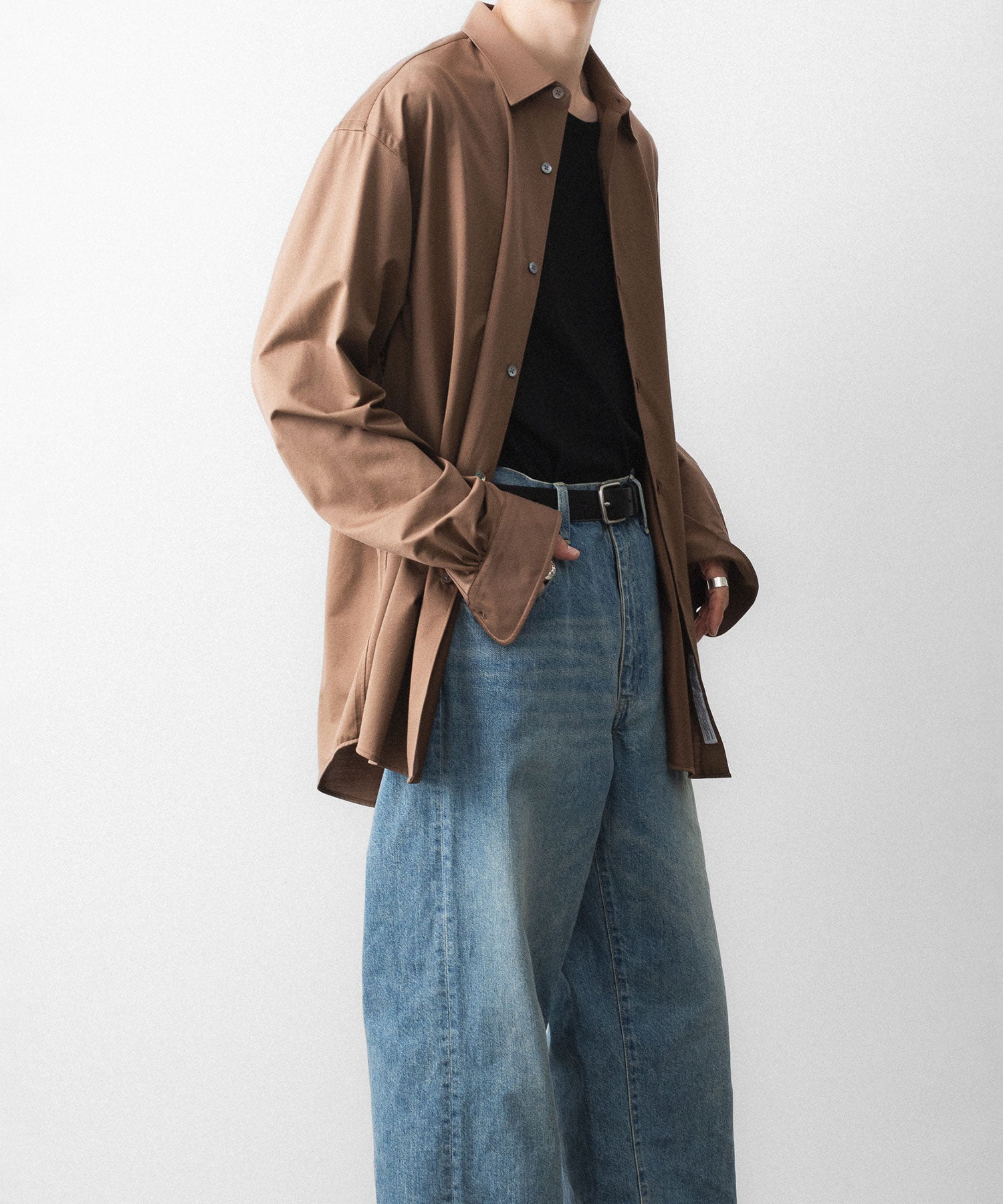 KANEMASA PHIL.】46G MODEST SHIRT - LIGHT BROWN | 公式通販サイト