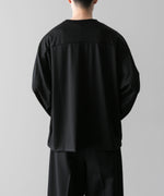 画像をギャラリービューアに読み込む, INTÉRIM(インテリム)のHYPER BIG EXTRA FINE MERINO WOOL JERSEY FOOTBALL L/S TEE - BLACKの公式通販サイトsession福岡セレクトショップ
