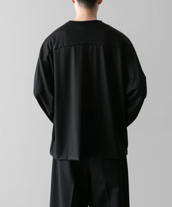 INTÉRIM(インテリム)のHYPER BIG EXTRA FINE MERINO WOOL JERSEY FOOTBALL L/S TEE - BLACKの公式通販サイトsession福岡セレクトショップ