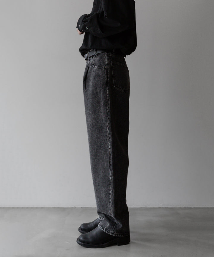 stein(シュタイン)の24SSコレクションCHEMICAL BLEACHED DENIM JEANSのBLACK
