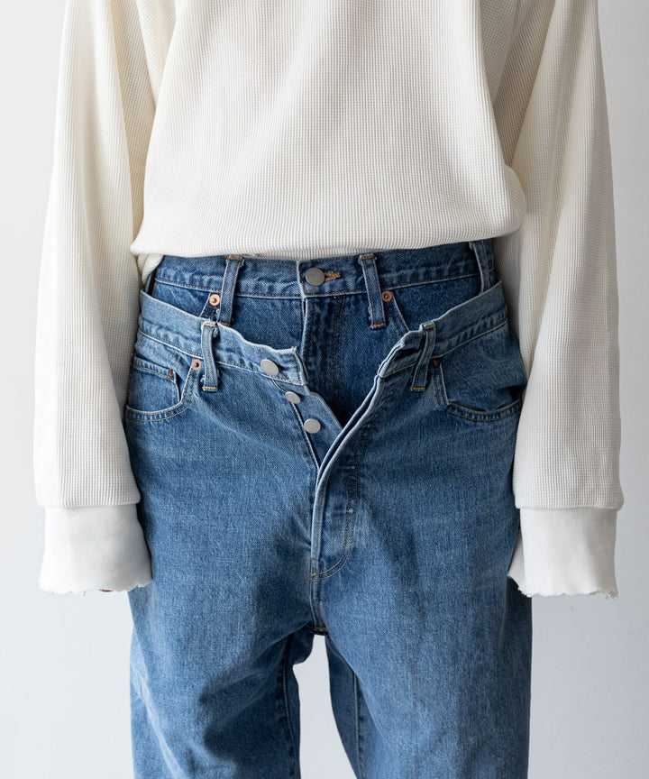 stein(シュタイン)の23AWコレクションTIMELESS LAYERED DENIM JEANSのINDIGO