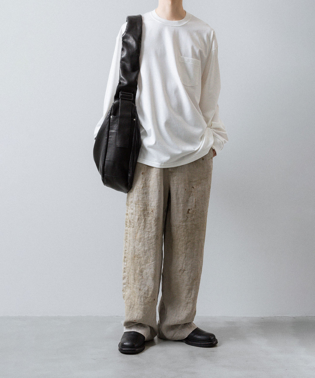 ssstein(シュタイン)のOVERSIZED LONG SLEEVE POCKET TEE - WHITEの公式通販サイトsession福岡セレクトショップ