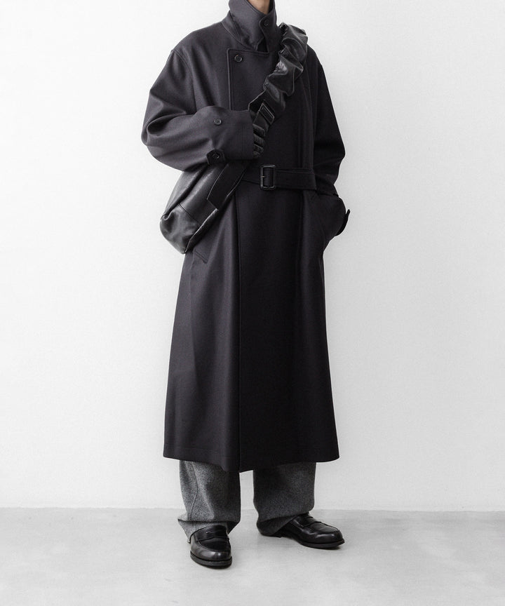 ssstein(シュタイン)のWOOL MELTON OVERSIZED DOUBLE BREASTED COAT - DARK CHARCOALの公式通販サイトsession福岡セレクトショップ