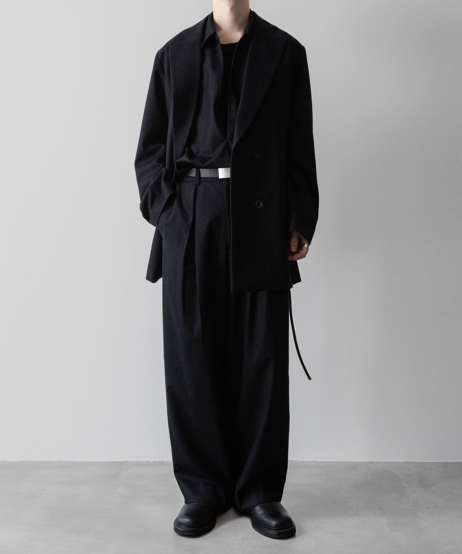 ssstein(シュタイン)の24AWコレクション OVERSIZED SKIPPER SHIRT (WOOL) - BLACK 公式通販サイトsession福岡セレクトショップ