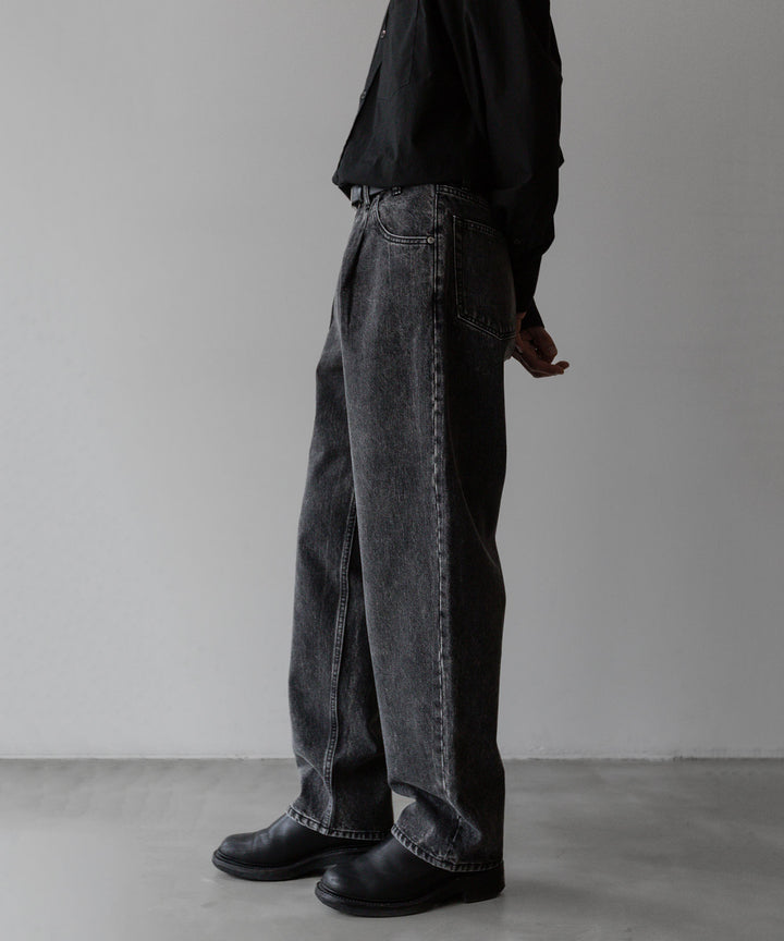 stein(シュタイン)の24SSコレクションCHEMICAL BLEACHED DENIM JEANSのBLACK