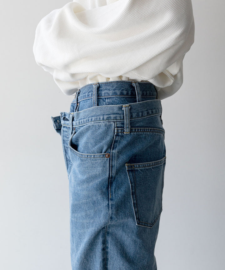 stein(シュタイン)の23AWコレクションTIMELESS LAYERED DENIM JEANSのINDIGO