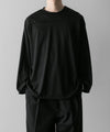 【INTÉRIM】HYPER BIG EXTRA FINE MERINO WOOL JERSEY FOOTBALL L/S TEE - BLACK
