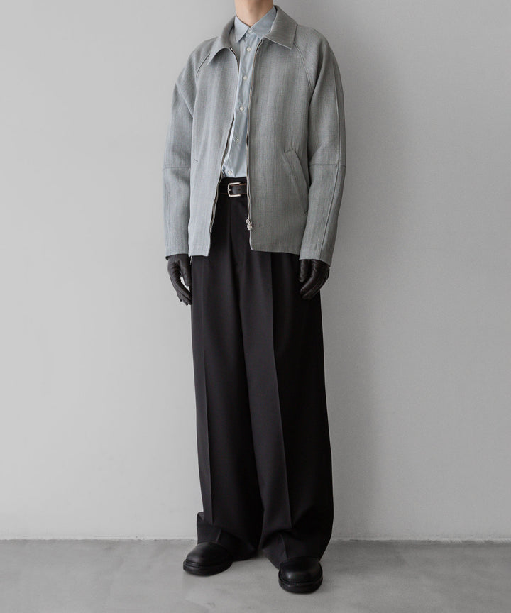 【INTÉRIM】SILK CANVAS DRIVING JACKET - SHARK SKIN