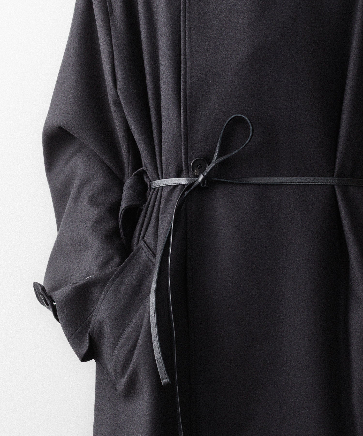 ssstein / シュタイン】WOOL MELTON OVERSIZED DOUBLE BREASTED COAT