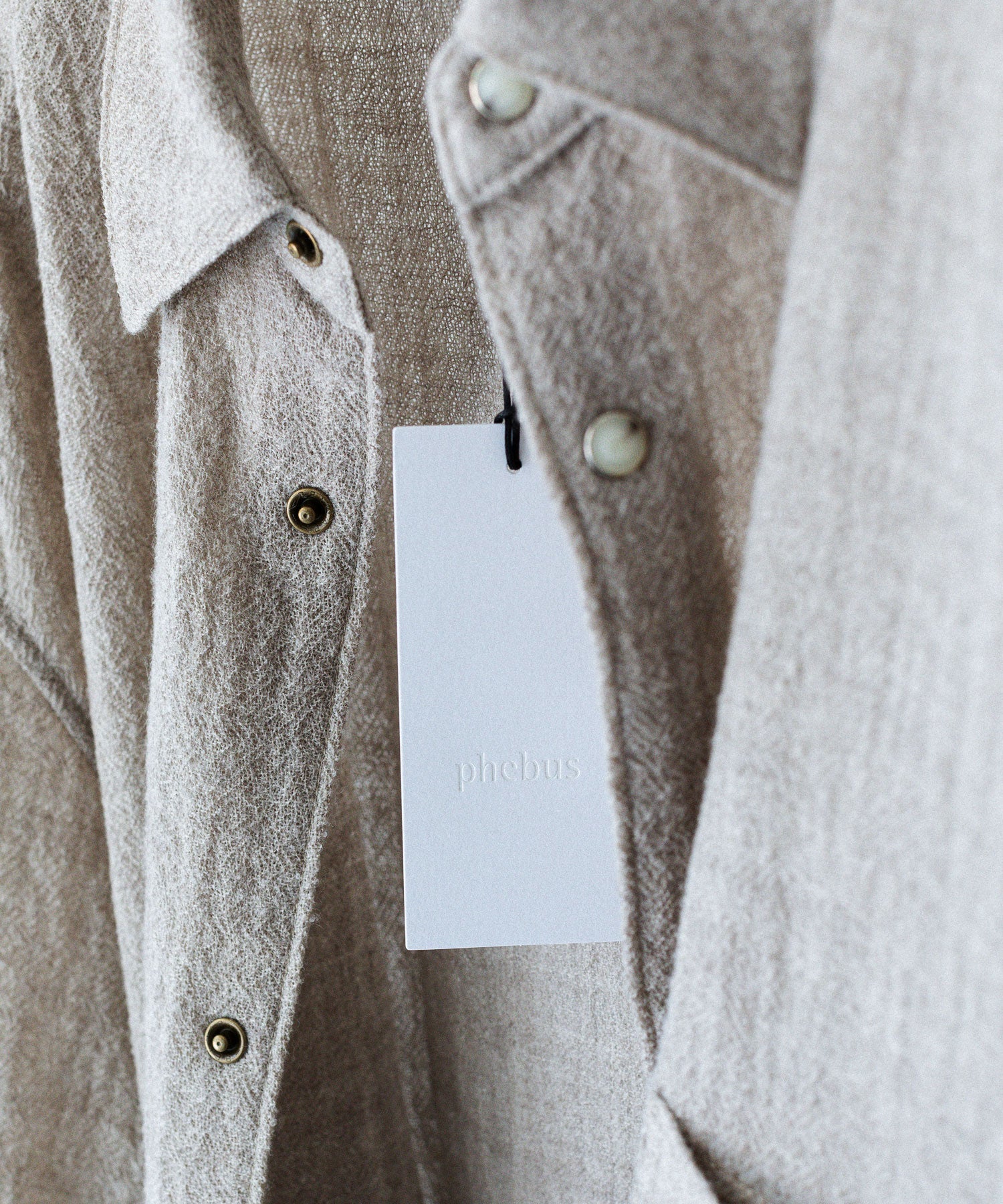 phebus フィーバス WOOL AMUNZEN SHIRTの BEIGE 公式通販サイトsession福岡セレクトショップ