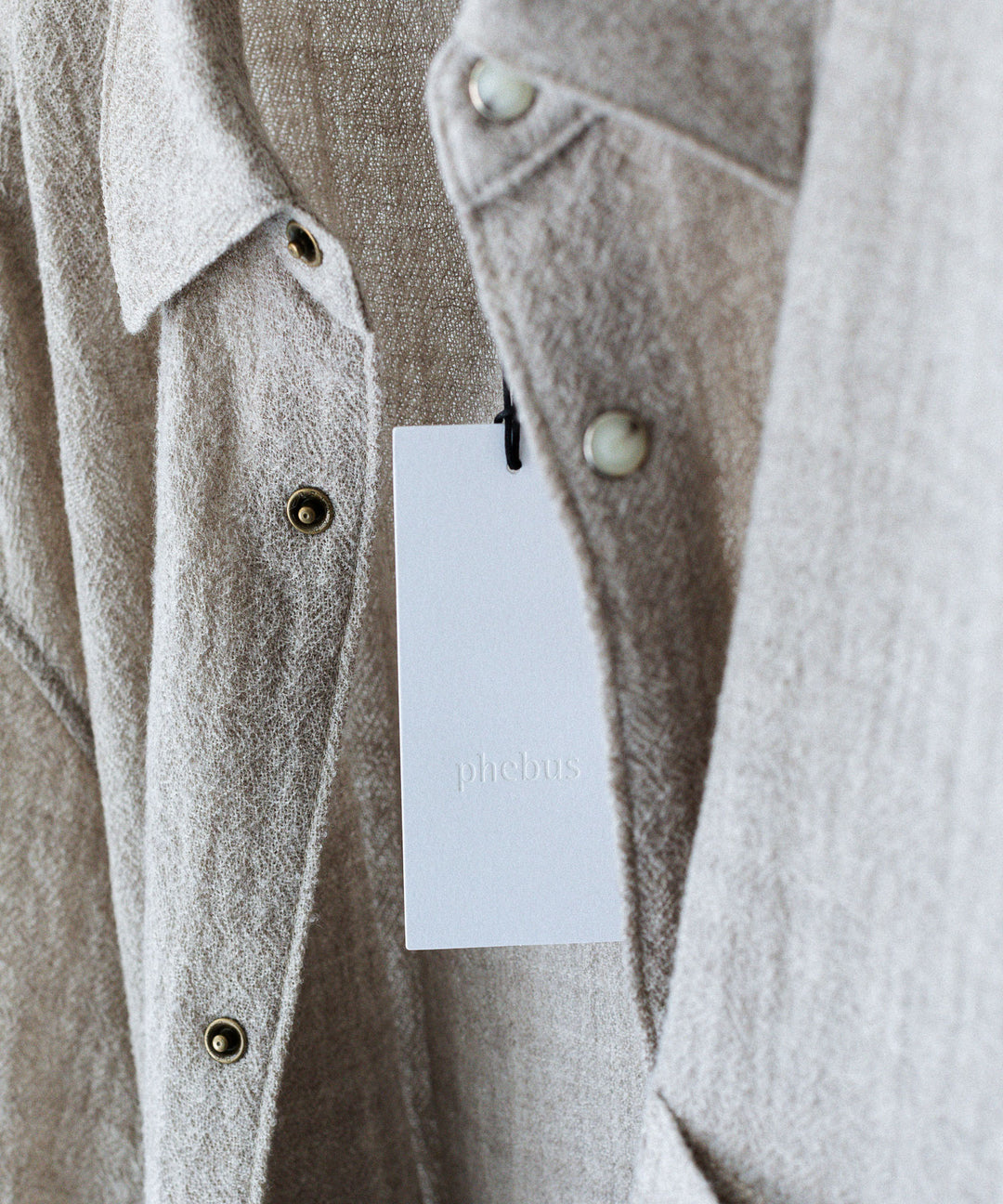 phebus フィーバス WOOL AMUNZEN SHIRTの BEIGE 公式通販サイトsession福岡セレクトショップ