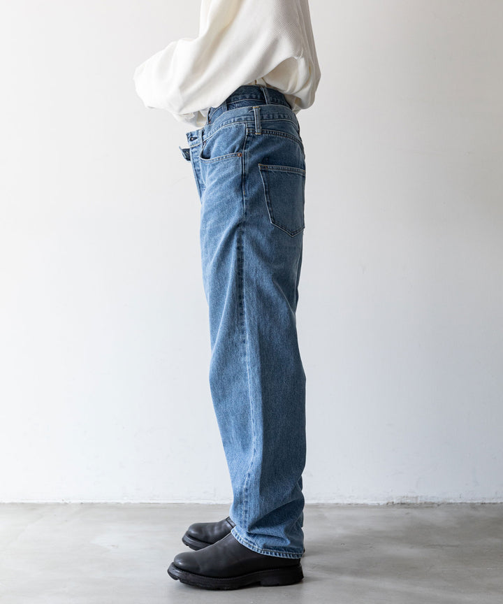 stein(シュタイン)の23AWコレクションTIMELESS LAYERED DENIM JEANSのINDIGO