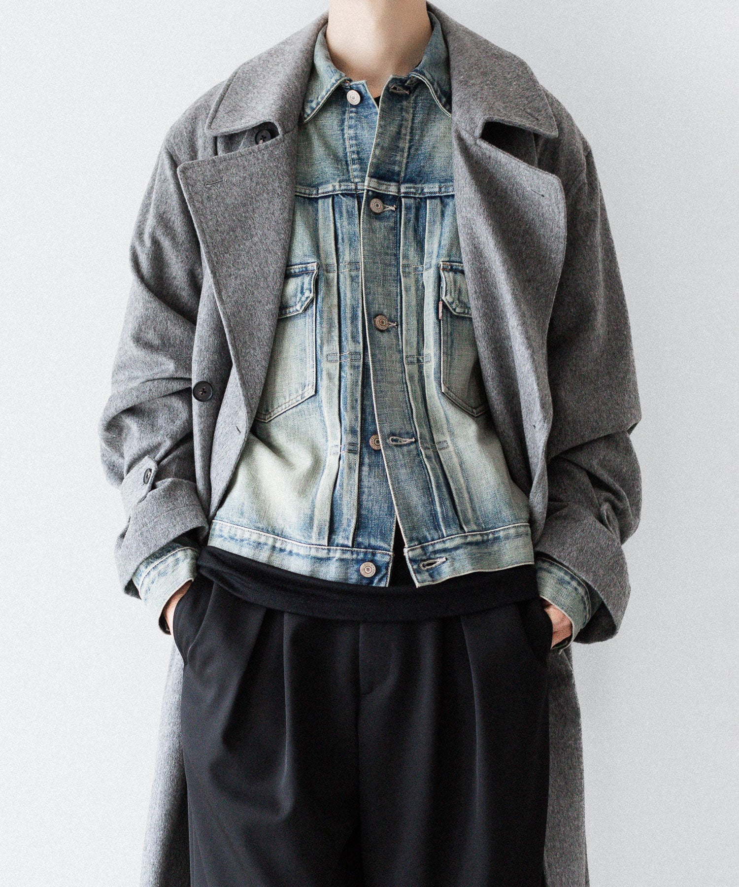 INTÉRIM インテリム HYPER BIG SHABBY VINTAGE "2ND" SHUTTLE DENIM SIDE PANEL JACKETのS.NAVY 公式通販サイトsession福岡セレクトショップ