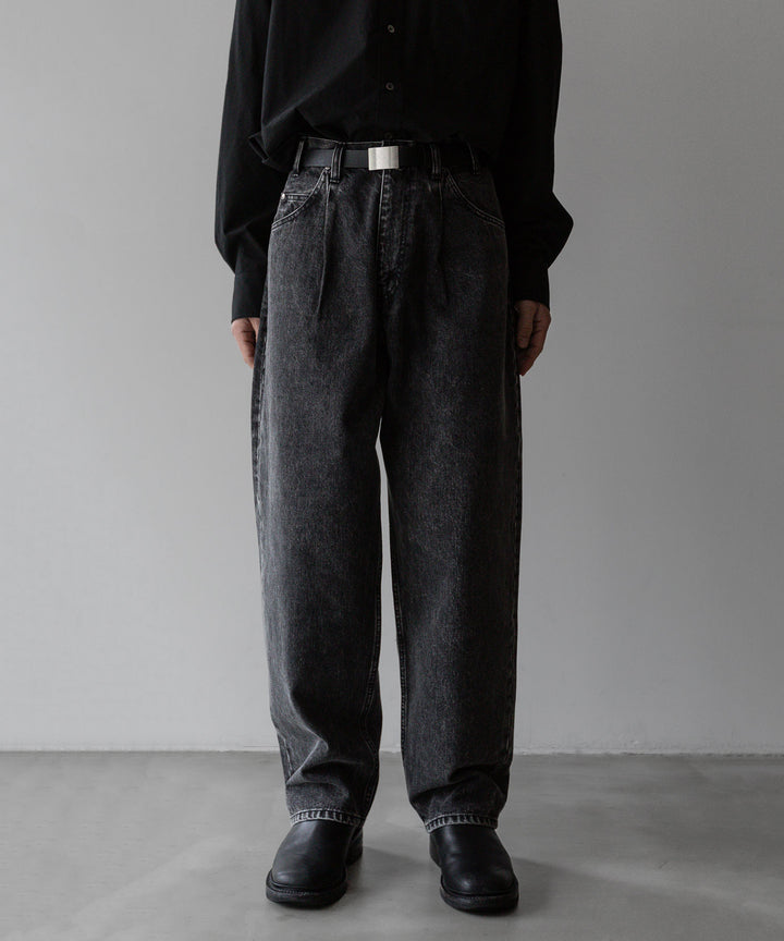 stein(シュタイン)の24SSコレクションCHEMICAL BLEACHED DENIM JEANSのBLACK