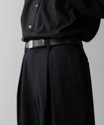 画像をギャラリービューアに読み込む, ssstein(シュタイン)の24AWコレクション EASY WIDE TROUSERS (2/72梳毛フラノ) - BLACK 公式通販サイトsession福岡セレクトショップ
