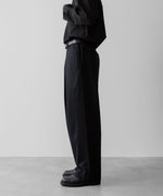 画像をギャラリービューアに読み込む, ssstein(シュタイン)の24AWコレクション EASY WIDE TROUSERS (2/72梳毛フラノ) - BLACK 公式通販サイトsession福岡セレクトショップ
