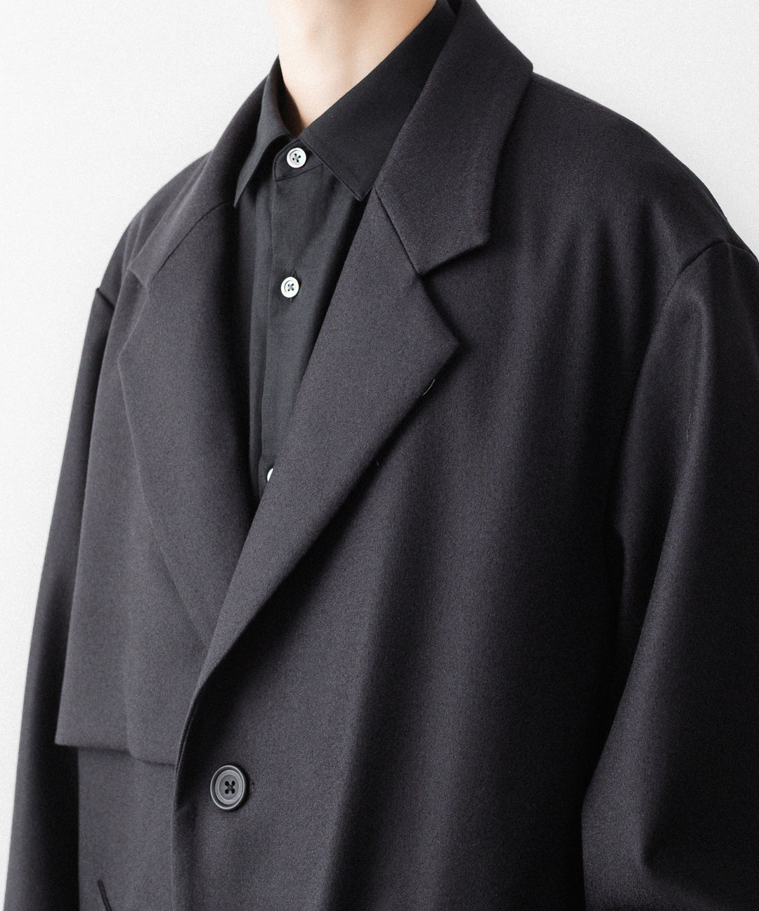 ssstein(シュタイン)のWOOL MELTON LAY CHESTER COAT - DARK CHARCOALの公式通販サイトsession福岡セレクトショップ