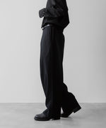 画像をギャラリービューアに読み込む, ssstein(シュタイン)の24AWコレクション EASY WIDE TROUSERS (2/72梳毛フラノ) - BLACK 公式通販サイトsession福岡セレクトショップ
